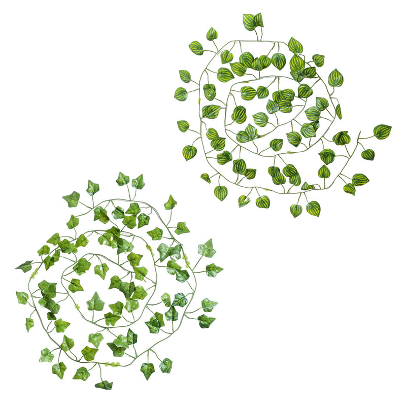 12x2M Green Plastic Artificial Ivy to suit Decorating Homes — image 1