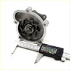 Silver metallic 1.5l engine water pump with central impeller and flanges for nissan s-cargo g20 van 1989-1992