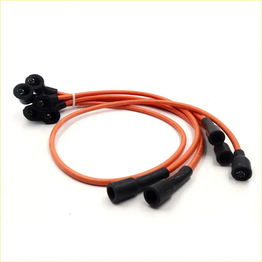Orange 1.5l spark plug ignition wires with black rubber connectors for nissan datsun 620 1972-1979
