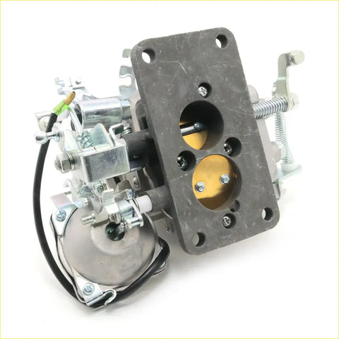 Black and silver 1.6L carburetor assembly with brass parts for Toyota Hilux RN20 RN25 1972-1978 back side view