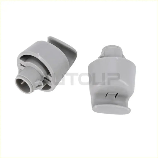 Gray plastic car window visor retainer clip hooks for nissan murano rogue shown from the back side