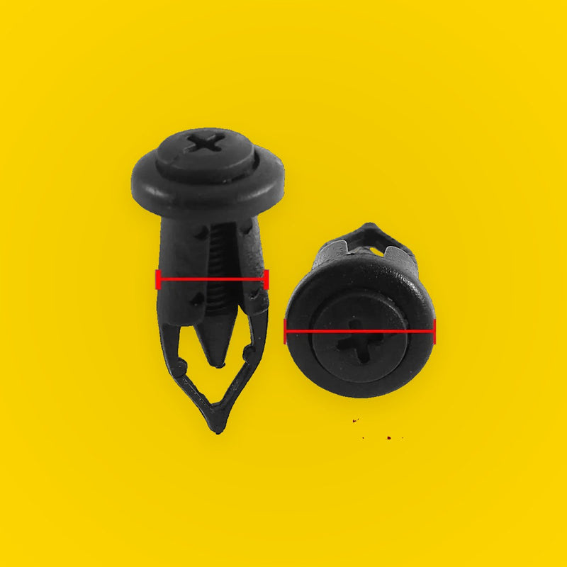 10 x Black Plastic Fender Door Trim Panel Rivets for Toyota