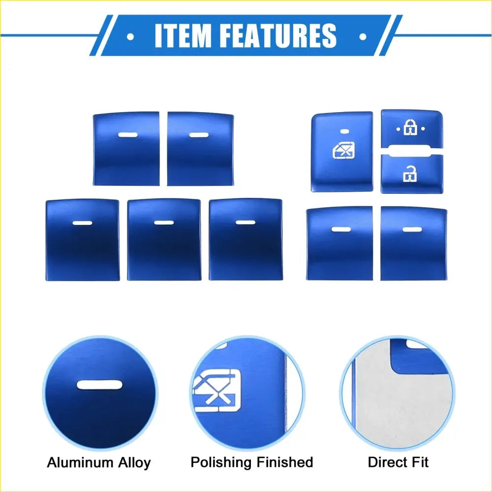 10 x Car Window Switch Button Cover Trim for Toyota Highlander - Electrical