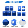 Blue polished aluminum alloy car window switch button covers with embossed icons for toyota sienna lock functions