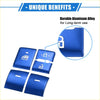Blue durable aluminum alloy key cover caps with lock and envelope icons for 10 x toyota sienna window switch covers