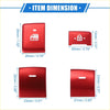 Red metallic car window switch button covers with white embossed icons for Toyota Highlander interior trim