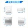 Silver metallic car door handle cover caps with engraved lock and key symbols for toyota highlander window switches