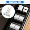 White plastic button covers designed to fit over car window control switches for toyota highlander