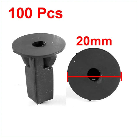 100 pcs black plastic 20mm fender trim panel rivets perfect for toyota 4wd ute offroad use