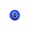 Blue circular plastic wheel flare trim clip with white molded center for toyota 100 pcs pack
