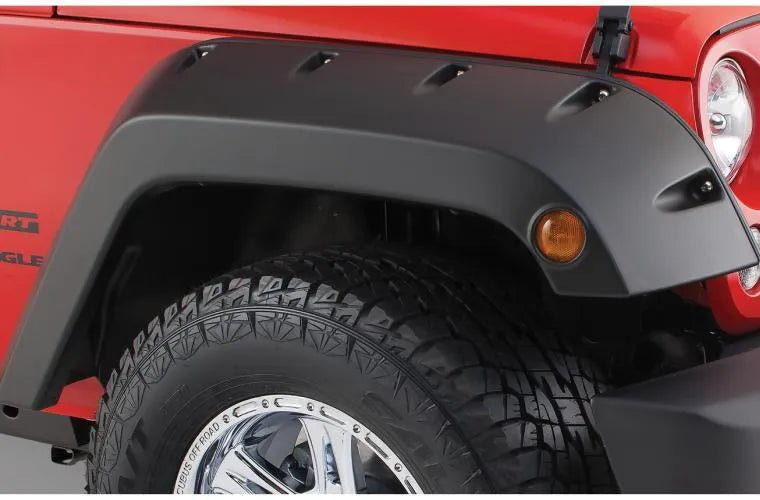 Bushwacker Front Pocket Style Flares 2pc - Black (Wrangler 07-18)