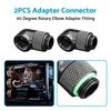2PCS Black Green Water Cooling G1/4 Thread 90 Degree Rotary Elbow Adapter Fittin — image 4