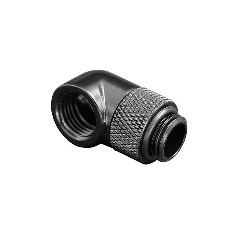 2PCS Black Green Water Cooling G1/4 Thread 90 Degree Rotary Elbow Adapter Fittin — image 1