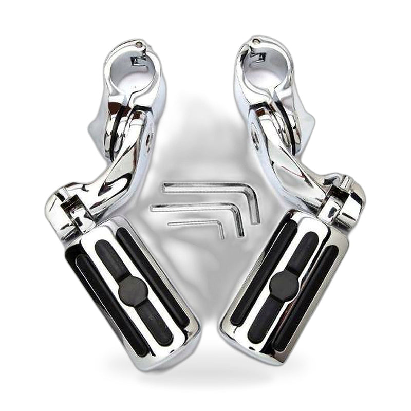 1-1 4 inch Motorcycle Highway Foot Pegs Chrome Engine Guard to suit Harley Davi — image 1