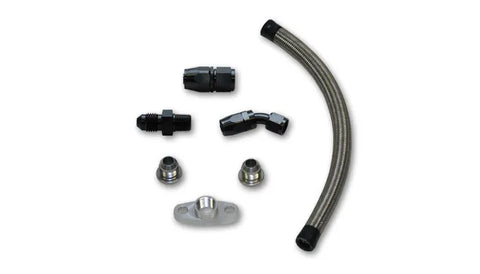 Vibrant Performance Univ Oil Drain Kit incl 12in Teflon lined S.S. hose Fitting
