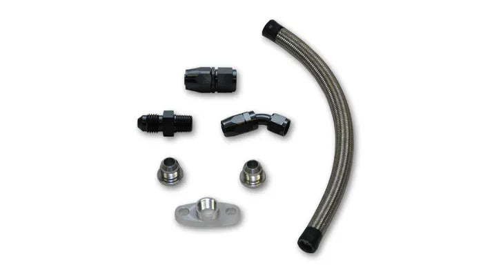 Vibrant Performance Univ Oil Drain Kit incl 12in Teflon lined S.S. hose Fitting