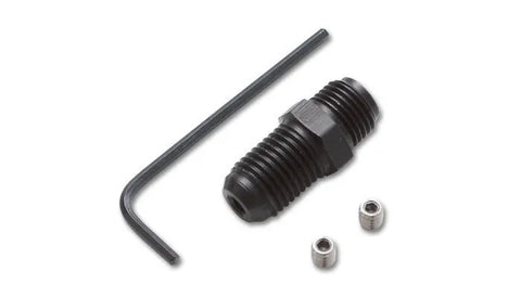 Vibrant Performance -4AN to 7/16-24 Oil Restrictor Fitting Kit for Garrett ball bearing Turbochargers