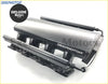 Black and silver deepmotor 102mm low profile intake manifold with map sensor port and fuel rail in sleek machined finish