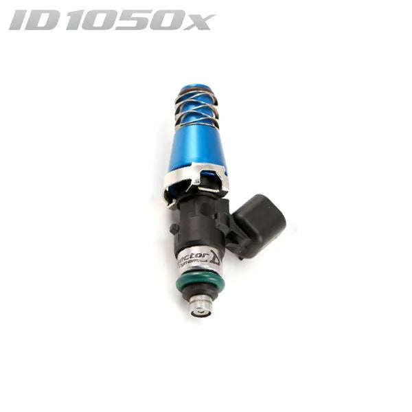 Injector Dynamics ID1050-XDS 60mm Single Injector w/11mm Blue Adaptor Top, 14mm Lower O-Ring w/O-Ring Retainer