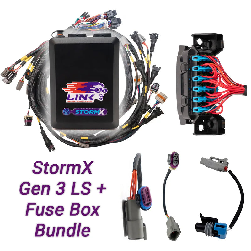 Link Gen3 LS Bundle - G4X StormX ECU + LS Engine Harness + Fuse Box bundle