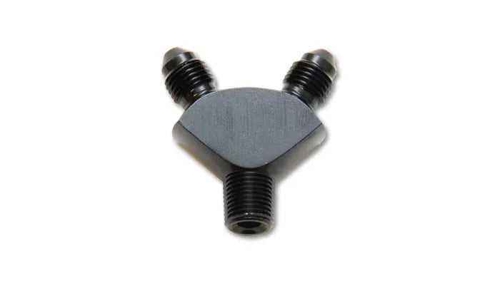 Vibrant Performance -3AN x -3AN x 1/8in NPT Y-Adapter Fitting - Aluminum