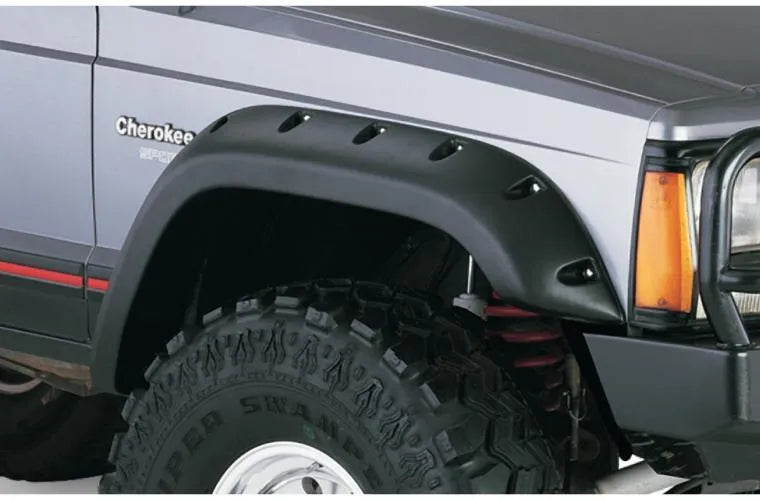 Bushwacker Cutout Style Flares 4pc Fits - Black (Cherokee 4-Door 84-01)
