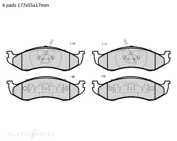 Motorgear Brake Pads Front Jeep Cherokee Kia - BDP1311