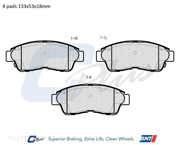 C-Plus Brake Pads Trstr Front Toyota Camry Corona - DB1267D