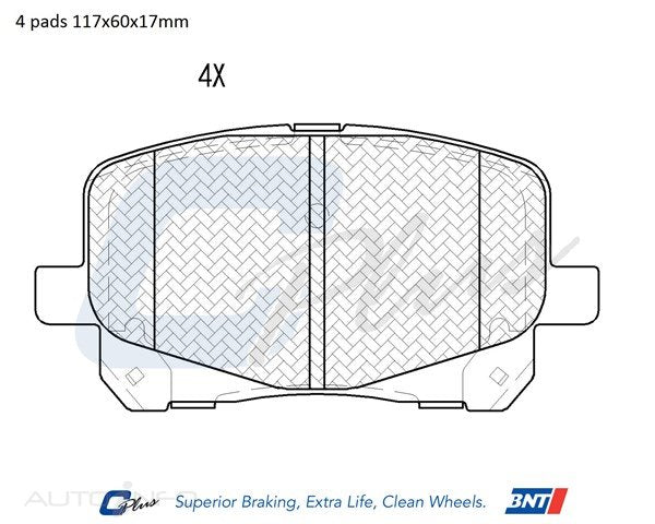 C-Plus Brake Pads Front Toyota Prev Estima 01-On - MDB2344