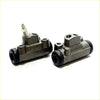 Gray metallic 11/16 rear wheel brake cylinder for mazda b1600-b2600 with black rubber seals and threaded fittings