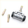 11/16 rear wheel brake cylinder for nissan 720 d21 navara with silver metal body black rubber seals and adjustment knob