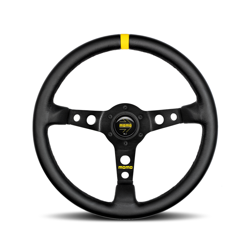 Momo Steering Wheel Mod.07 Y/I BLK Leather 350mm