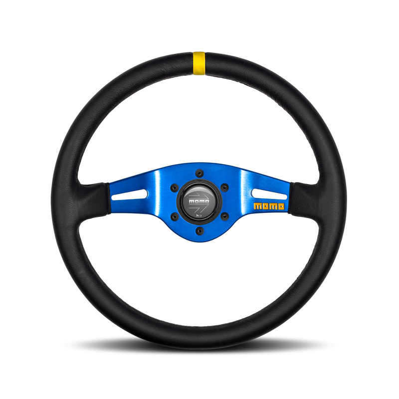 Momo Steering Wheel Mod.03 Blue/BLK Leather 350mm