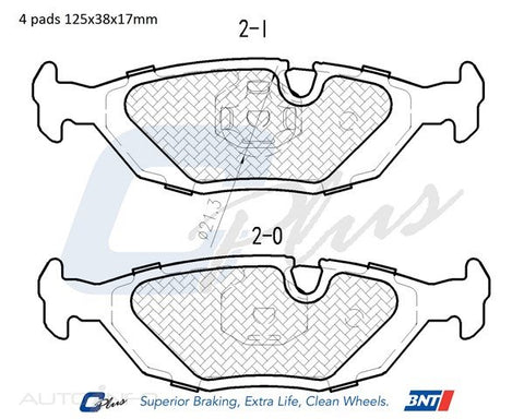 C-Plus Brake Pads Rear Bmw 3 5 6 Series - DB296CP