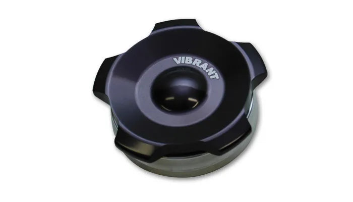 Vibrant Performance 2in OD Aluminum Weld Bungs w/ Anodized Black Aluminum Threaded Cap - O-Ring
