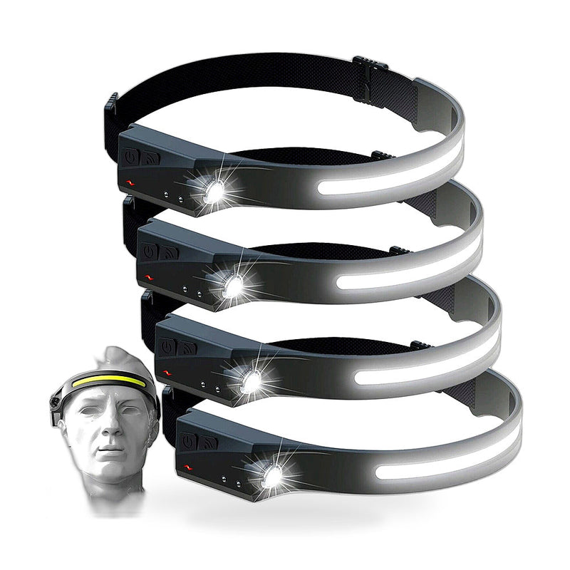 Waterproof COB LED Headlamp Motion Sensor USB Rechargeable Headlight — image 1