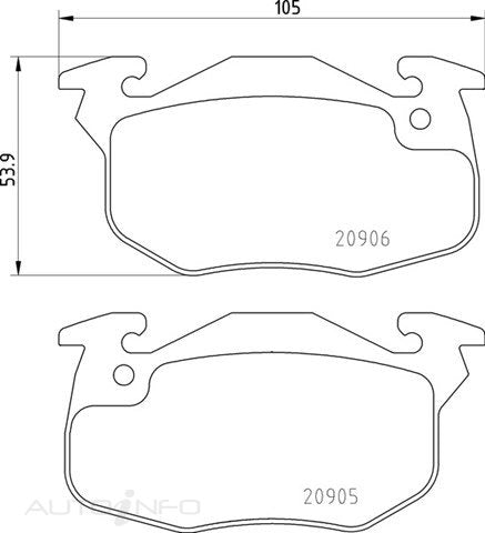 C-Plus Brake Pads Front Citroen AX ZX Peugeot - MDB1519