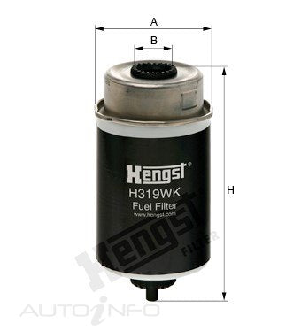 Hengst Fuel Filter 36995 Ford Transmission Diesel 00-On - H319WK