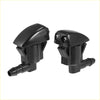 Black plastic front windshield washer nozzles with sleek curved design and mounting brackets for toyota sienna 2000-2011