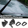 Black plastic windshield washer nozzle and mounting clips for front windshield 11pcs kit for Toyota Sienna 2000-2011