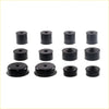 Set of 12 black rubber mounting bushings in various sizes for nissan datsun 620 king cab 1972-1979