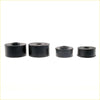 Set of four black rubber mounting bushings with central holes for nissan datsun 620 king cab 1972-1979
