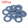 12 blue-coated metal m12 oil drain plug gaskets for toyota 4wd ute and offroad from 1990 to 2023