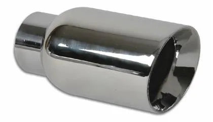 Vibrant Performance 4in Round SS Exhaust Tip (Double Wall Angle Cut Beveled Outlet)