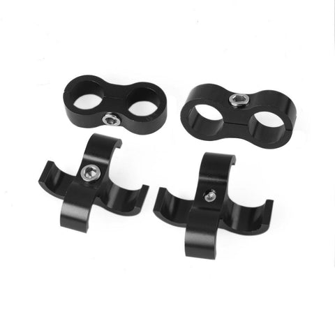 10x AN8 8AN Nylon Braided Stainless Steel Fuel Oil Line Hose Separator Clamp Sui — image 2