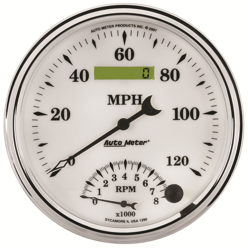 AutoMeter Old Tyme White II 5in Combo AU1290