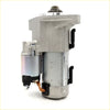 Silver 12v 2.0kw starter motor for toyota hilux with black plastic brackets and copper wiring shown from back side