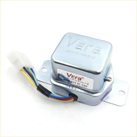 Silver metallic vera avr-811 12v voltage regulator with colorful wire harness and bracket for nissan cedric gloria 1975-1983