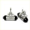 Silver and black metallic 13/16 rear wheel brake cylinder for nissan caravan urvan homy e24 1986-1997 shown from back side