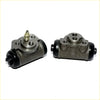 Gray metal 13/16 rear wheel brake cylinder set with black rubber boots and brass threaded fitting for mitsubishi delica